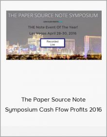 The Paper Source Note Symposium : Cash Ffow Profits 2016