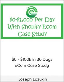 Joseph Lazukin - $0 - $100k in 30 Days eCom Case Study