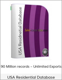 USA Residential Database – 90 Million records – Unlimited Exports