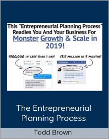 Todd Brown – The Entrepreneurial Planning Process