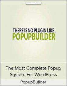 PopupBuilder - The Most Complete Popup System For WordPress