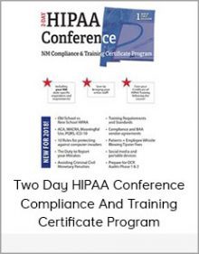 Two Day HIPAA Conference Compliance And Training Certificate Program