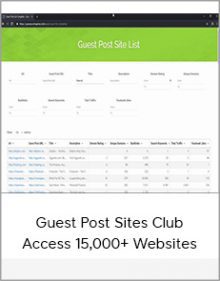 Guest Post Sites Club – Access 15,000+ Websites