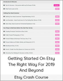 Etsy Crash Course - Getting Started On Etsy The Right Way For 2019 And Beyond