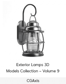 CGAxis – Exterior Lamps 3D Models Collection – Volume 9