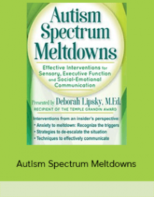 Autism Spectrum Meltdowns Effective Interventions For Sensory, Executive Function And Social-Emotional Communication